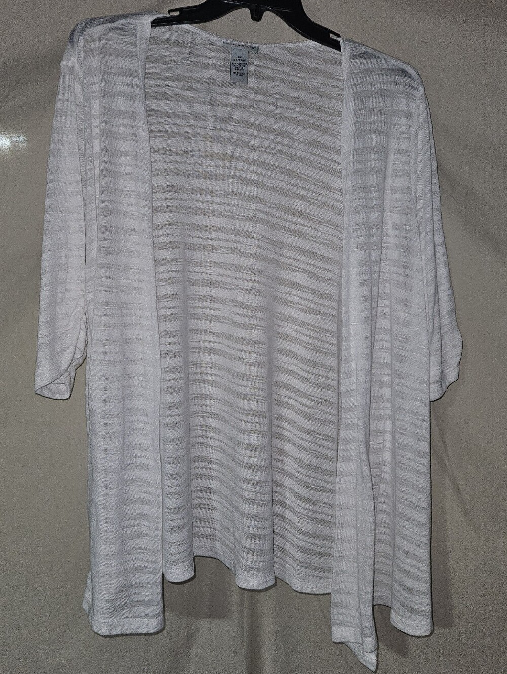 Catherines White Open-Front Lightweight Cardigan